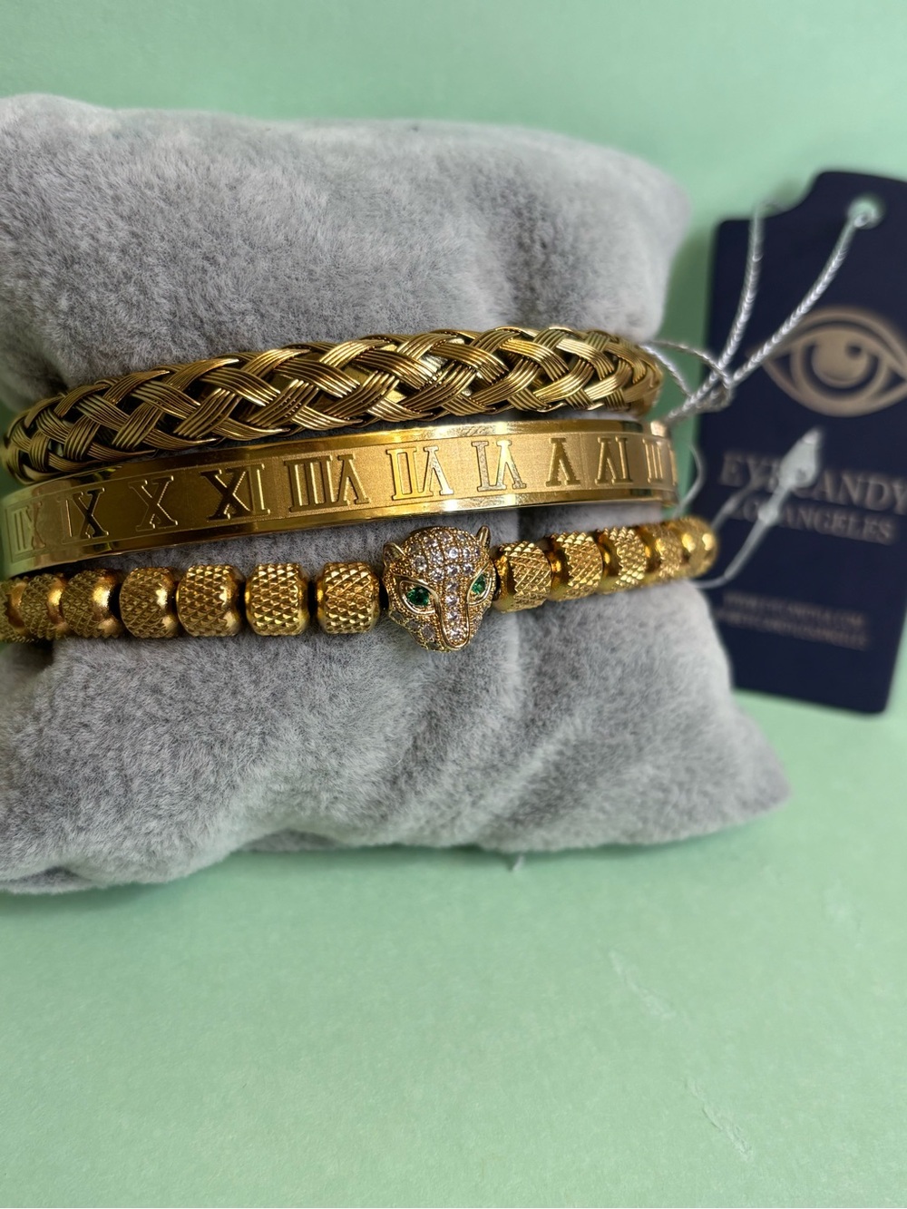 Eye Candy LA Gold-Tone 3 Piece Bracelet Set